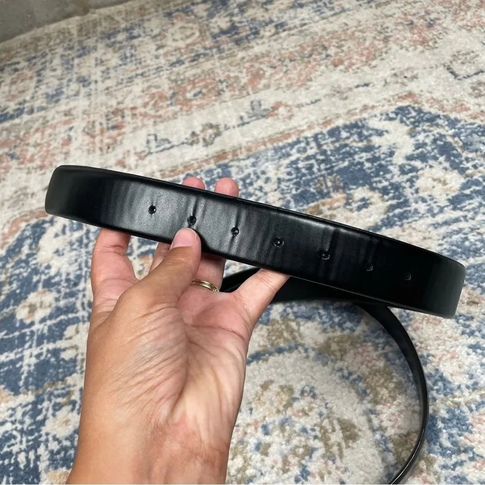 Tommy Hilfiger Denton Flag Logo Belt Vegan Leather Size 50-52